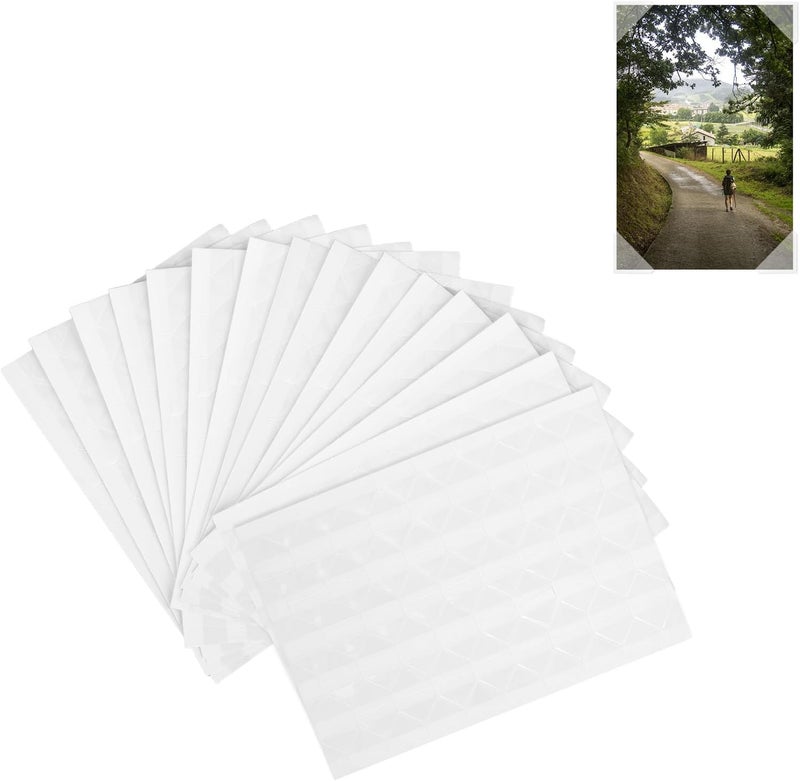 Penitue 15 Sheets Photo Mounting Corners for Scrapbooking, Clear Self Adhesive Scrapbook Corners Stickers Supplies Accessories for DIY Album Pictures Personal Journal Memory Books - Image 1